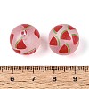 Transparent Frosted Acrylic Beads FACR-T008-03-M-4