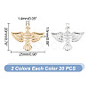 40Pcs 2 Colors Brass Pendants KK-AR0003-32-2