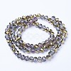 Electroplate Transparent Glass Beads Strands X-EGLA-A034-T4mm-Z06-2