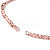 Brass Rhinestone Tennis Slider Bracelet Makings KK-E068-VD015-3-3