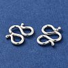 925 Sterling Silver W Shape Clasps STER-K177-06C-S-2