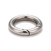 Non-Tarnish 304 Stainless Steel Spring Gate Rings STAS-M296-01P-A-2