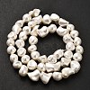 Electroplated Shell Pearl Beads Strands BSHE-C009-01A-3