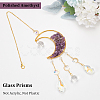 Crystal Chandelier Glass Teardrop Pendant Decorations HJEW-PH01778-01-4