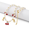 Brass Micro Pave Clear Cubic Zirconia Beaded Necklaces NJEW-Z059-04G-04-3