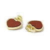 Natural Mixed Stone Heart Charms G-G977-05-5