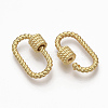 Brass Screw Carabiner Lock Charms KK-T047-02G-3