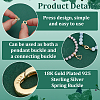 2pcs Sterling Silver Spring Gate Rings STER-PH0002-98B-4