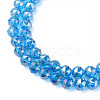 Electroplate Transparent Glass Beads Strands EGLA-N002-34B-D04-3