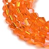 Transparent Electroplate Glass Beads Strands GLAA-F029-3mm-A23-3