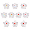 10Pcs Transparent Handmade Bumpy Lampwork Beads LAMP-TADJ0001-48F-2