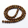 Natural Wood Lace Stone Beads Strands G-I199-17-10mm-2