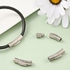 Tarnish Resistant Matte Column 304 Stainless Steel Bayonet Clasps STAS-N014-31-5mm-A-5