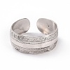Bohemia Tibetan Style Alloy Thick Open Cuff Bangle for Women BJEW-E002-01AS-06-2