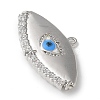 Rack Plating Brass Micro Pave Cubic Zirconia Enamel Pendants KK-P290-56A-P-2