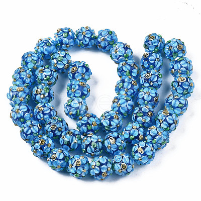 Handmade Lampwork Beads Strands LAMP-N021-015A-07-1