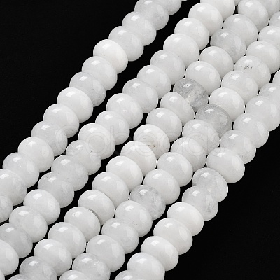 Natural White Jade Beads Strands G-E507-01M-1