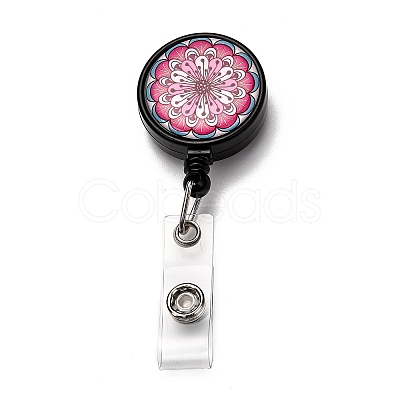 Flat Round ABS Plastic Badge Reel AJEW-I053-37A-1