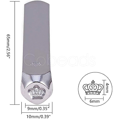 Iron Metal Stamps AJEW-BC0005-39B-1