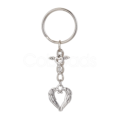 Valentine's Day Heart Alloy Pendant Keychain KEYC-JKC00625-03-1