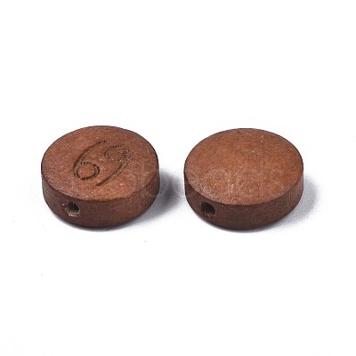 Laser Engraved Wood Beads WOOD-S053-53G-1