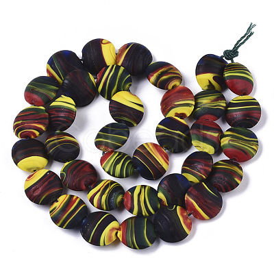 Handmade Frosted Lampwork Beads Strands LAMP-T007-09B-1