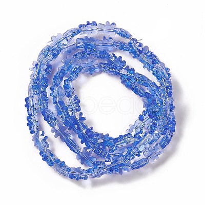 Transparent Electroplate Glass Beads Strands GLAA-C023-03D-1