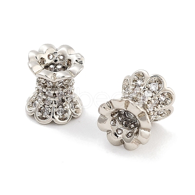 Brass Micro Pave Clear Cubic Zirconia Beads KK-P271-39A-02-1