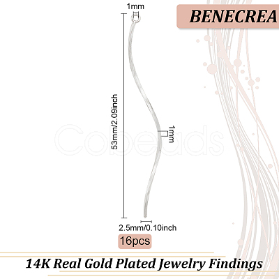 BENECREAT 16Pcs Brass Pendants KK-BC0011-62P-1