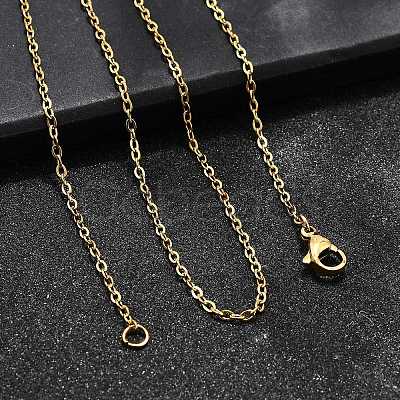 304 Stainless Steel Cable Chain Necklaces X-NJEW-E026-04G-B-1