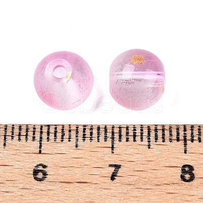 Frosted Baking Painted Glass Beads DGLA-N005-8mm-03-1