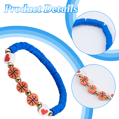 24Pcs Polymer Clay Heishi Beads Stretch Bracelets BJEW-DC00017-1