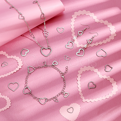 48Pcs 12 Style 304 Stainless Steel and 201 Stainless Steel 
Linking Rings STAS-PH0004-23-1
