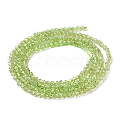 Natural Peridot Beads Strands G-P603-C-2mm-01-1