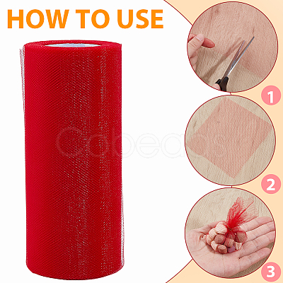 Deco Mesh Polyester Ribbons DIY-GF0013-21B-1