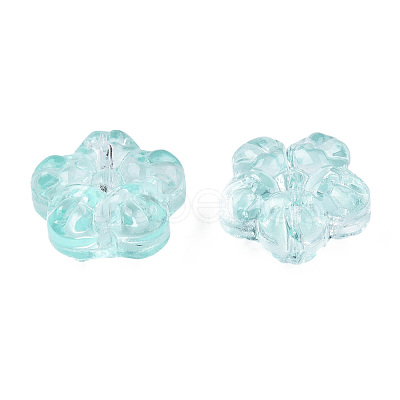 Transparent Spray Painted Glass Beads GLAA-N035-029-C01-1