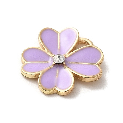 Flower Alloy Enamel Pendants ENAM-A007-04KCG-05-1