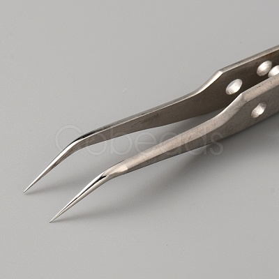 Stainless Steel Carved Ponited Tweezers TOOL-WH0125-49-1