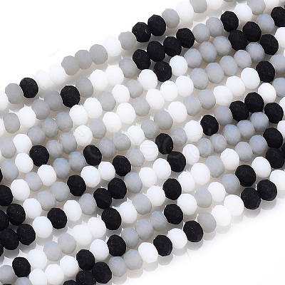 Faceted Glass Beads Strands X-GLAA-F106-B-F08-1