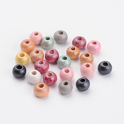 Round Natural Wood Beads X-WOOD-Q017-6mm-M-LF-1