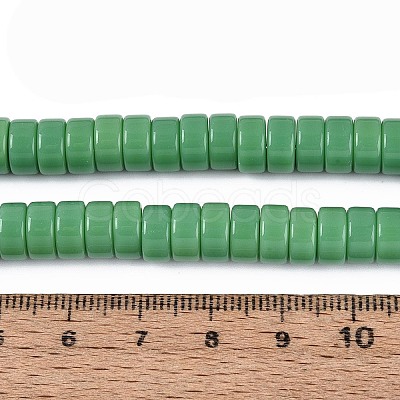 Opaque Solid Color Glass Beads Strands GLAA-N026-4x8mm-12-1