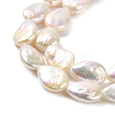 Natural Baroque Pearl Keshi Pearl Beads Strands PEAR-E016-017-1