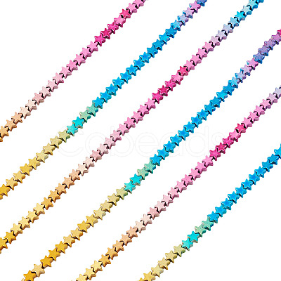 2 Strands Gradient Color Electroplated Synthetic Non-magnetic Hematite Beads Strands G-TA0002-86A-1