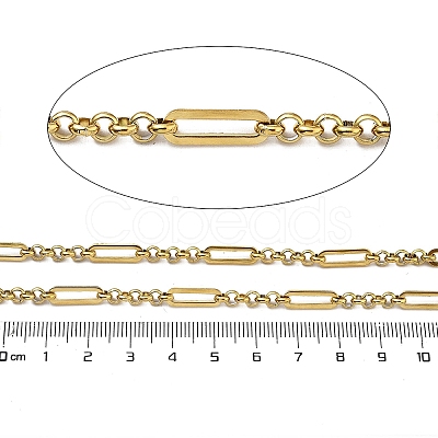 Ion Plating(IP) 304 Stainless Steel Oval Link Chains CHS-G039-13G-1