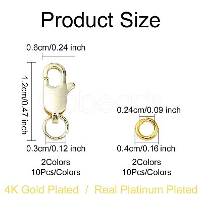 Brass Lobster Claw Clasps DIY-YW0009-37G-1