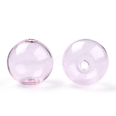 Transparent Blow High Borosilicate Glass Globe Beads GLAA-T003-09A-1