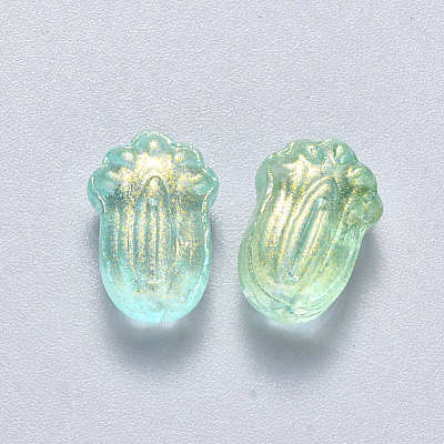 Transparent Spray Painted Glass Beads GLAA-S190-004A-04-1