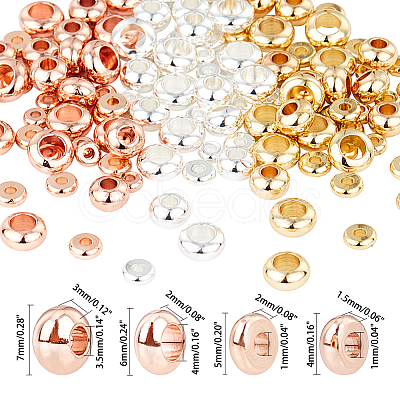 Brass Flat Round Spacer Beads KK-PH0035-81-1