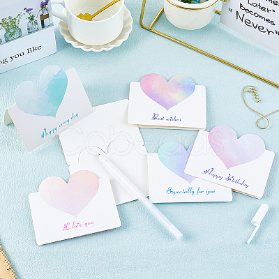 60Pcs 6 Colors Paper Greeting Cards DIY-GF0011-24-1