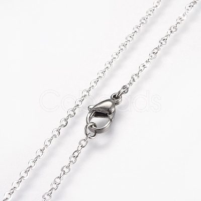 Brass Real Platinum Plated Cable Chains Pendant Necklaces NJEW-JN02259-04-1